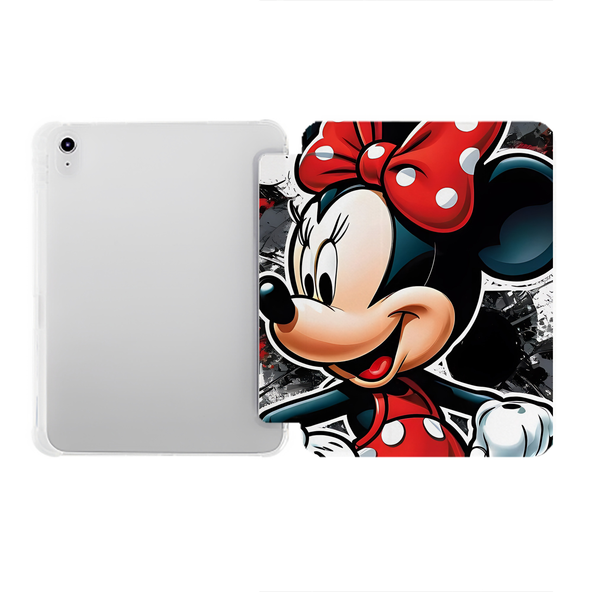（画像用） ミッキーマウス Mickey Mouse IPad ケース ペン収納付き 三つ折りスタンド PUレザー×シリコン 対応機種9.5/10.5/10.9インチ